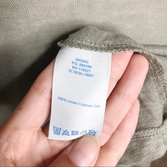 Boden Olive Green Open Front Linen Cardigan Size 4 - Picture 8 of 9